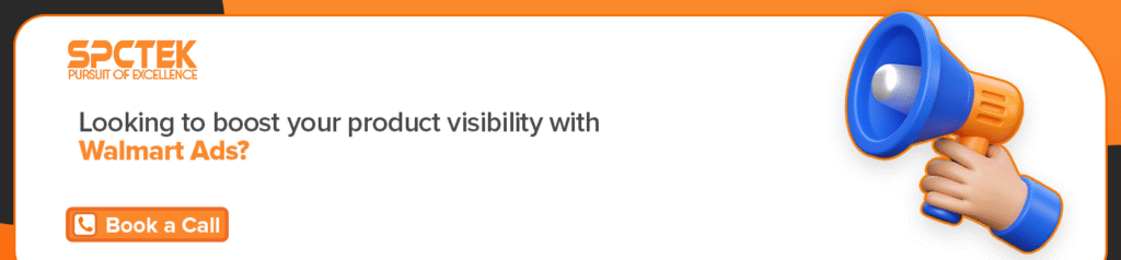 Book a call button for SPCTEK Walmart advertising service