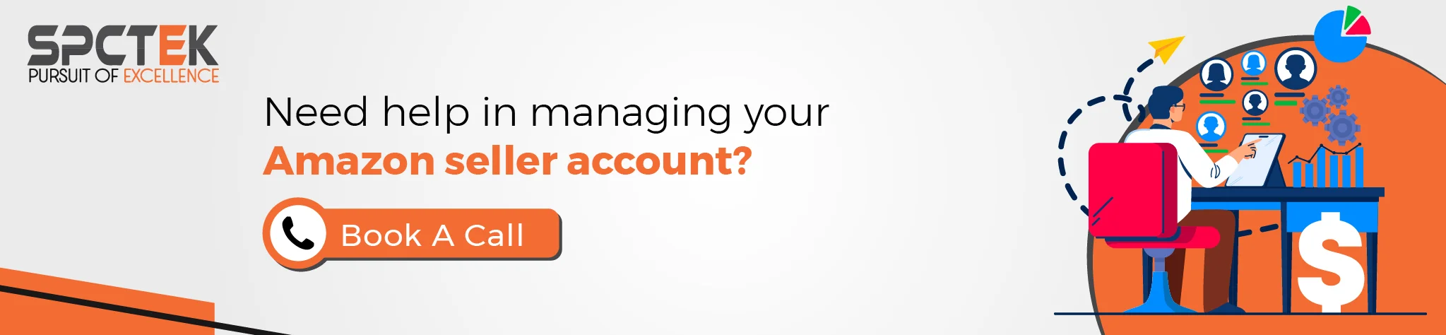 Amazon seller account management CTA button