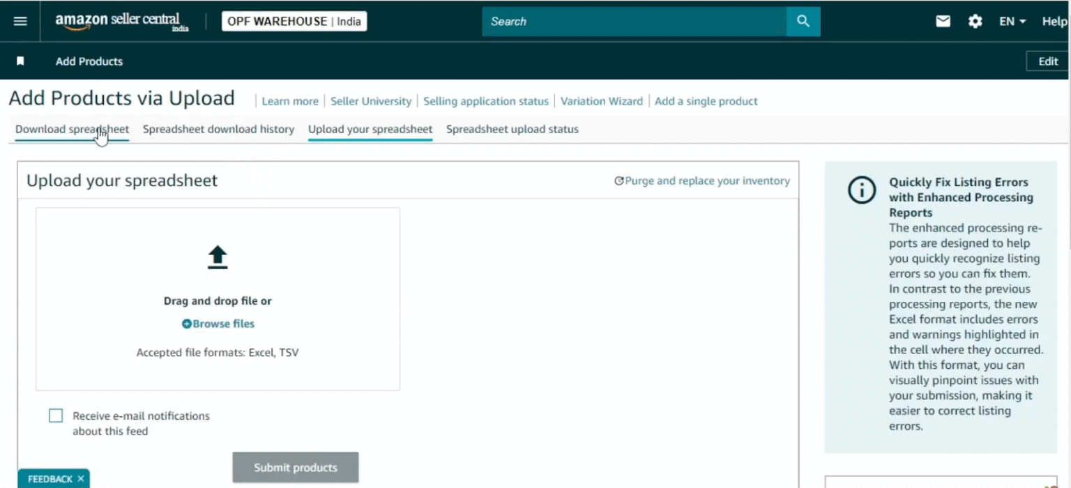 Loading Screen Amazon Update Bulk Update Amazon Inventory: Guide for Sellers