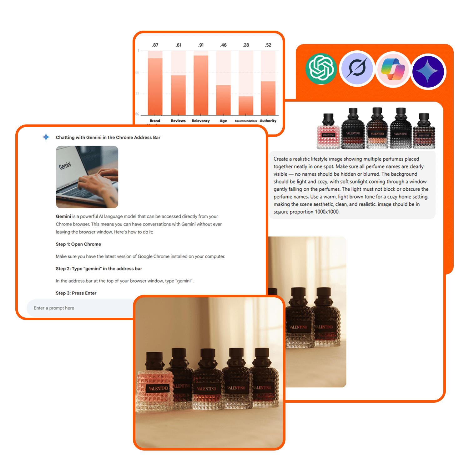Multiple perfumes