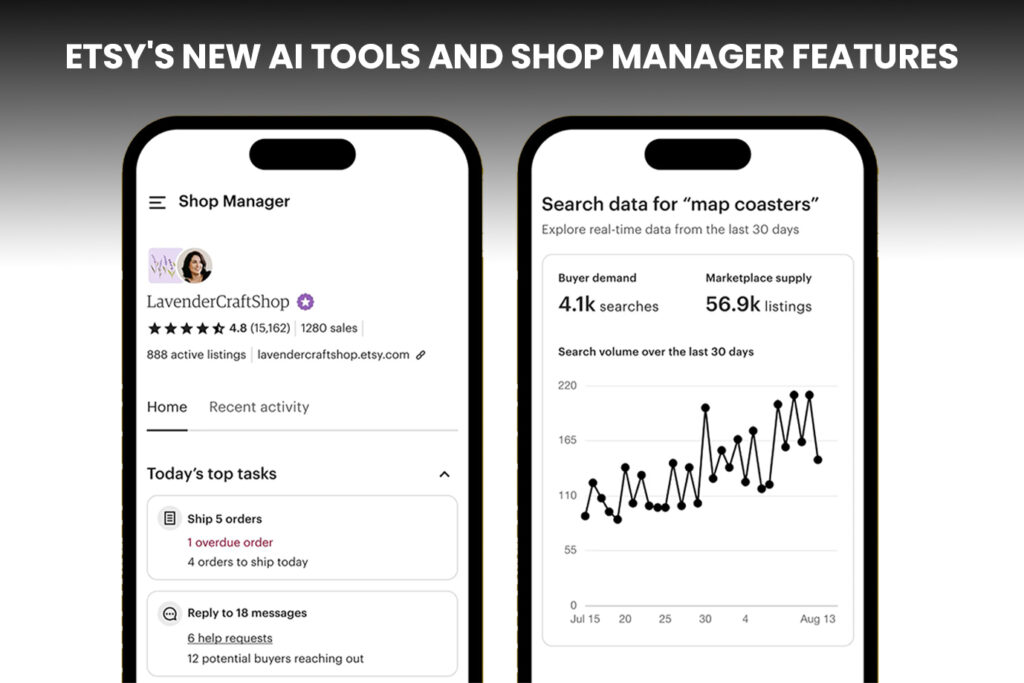 Etsy Introduces New AI Tools and Adds Features to the Shop Manager