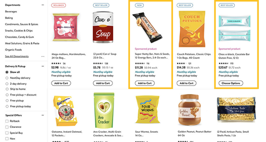 Walmart Search In-Grid Ads 