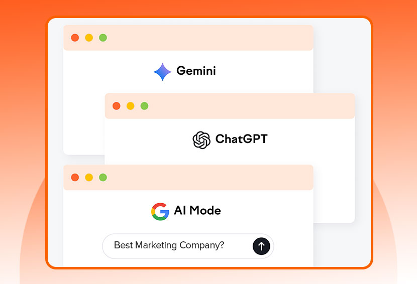 The image shows an AI user query for the best marketing company