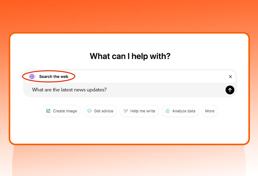 The image shows ChatGPT's web search feature that uses RAG for live search.