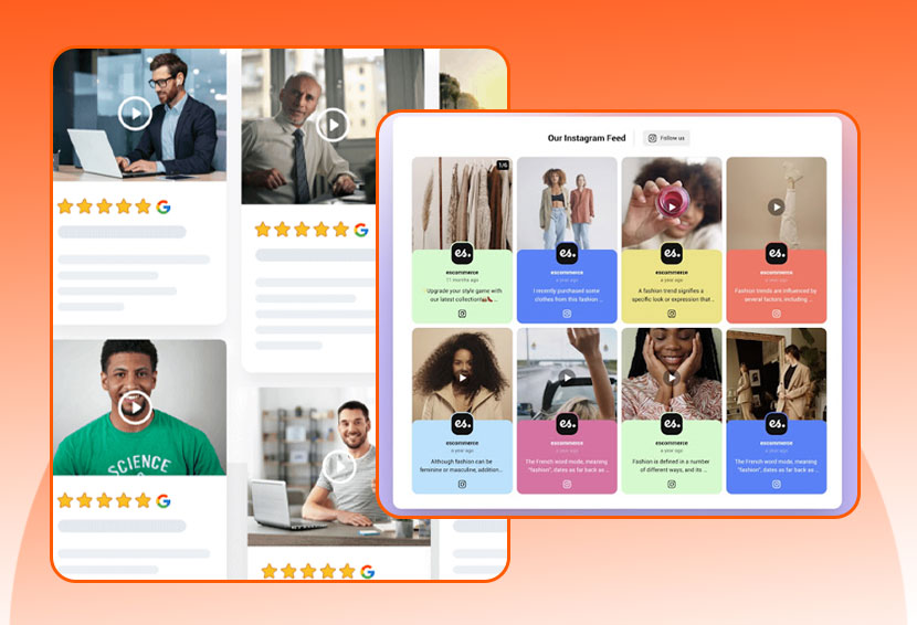 The image shows various UGC videos
