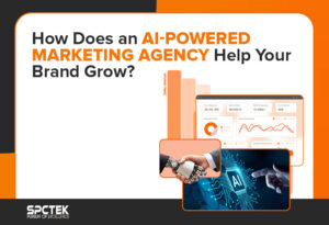 The image shows partnering with AI AI-powered agency can improve productivity