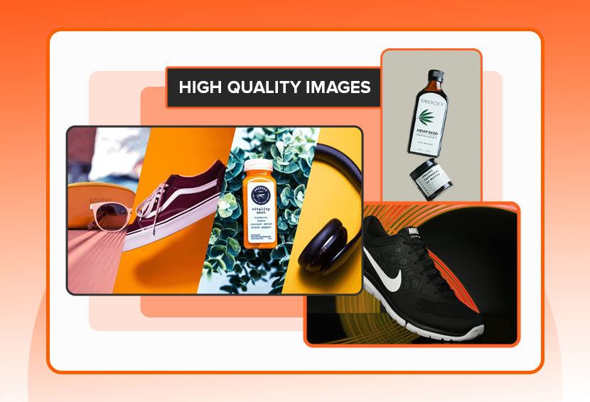 The image shows high-quality product images