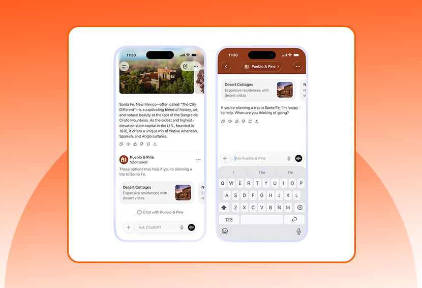 Image shows an interactive ChatGPT ad