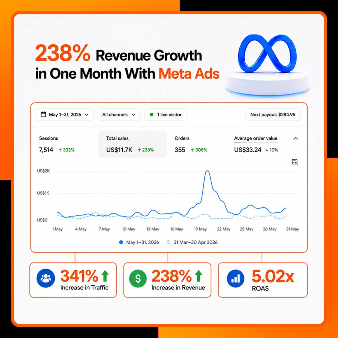 Meta Ads Case Study: Growing Shopify Revenue by 238% in One Month