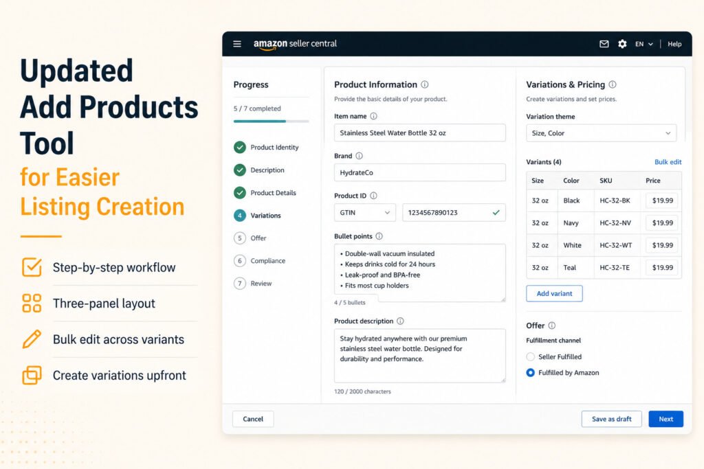 Amazon Launches Redesigned Add Products Tool for Faster Listing Creation