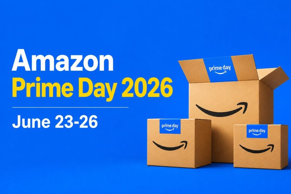 The image shows the date for Amazon Prime Day 2026