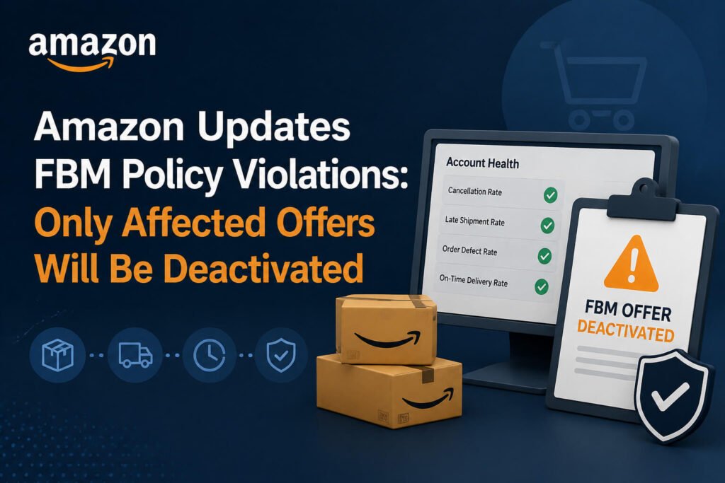 Amazon Updates FBM Policy Violations: Only Affected Offers Will Be Deactivated